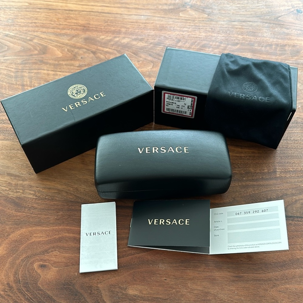 Authentic Versace Sunglasses Case ONLY (w/ outer box, booklet and cloth bag)